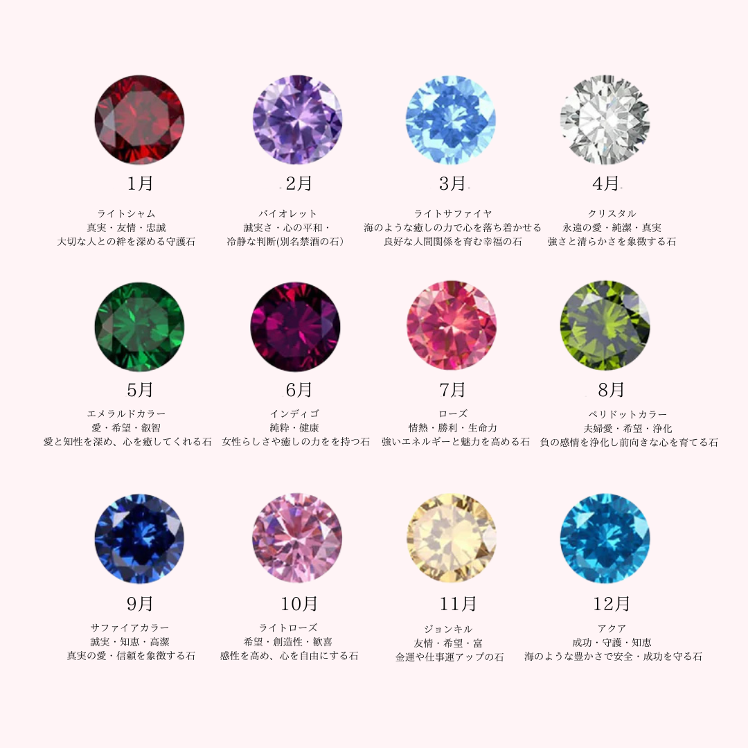 誕生石💎サイドイニシャルネックレス